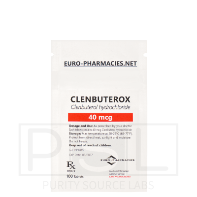 Clenbuterox (Clenbuterol) - 40mcg/tab, 100 pills/bag - Euro-Pharmacies