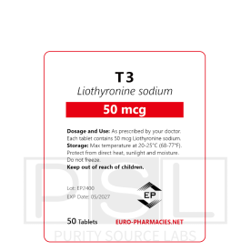 T3 - 50mcg/tab, 50 pills/bag - Euro-Pharmacies - USA