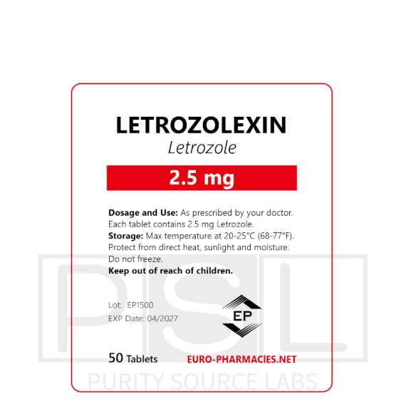 Letrozolexin (Letrozole)- 2.5 mg/tab, 50 pills/bag - Euro-Pharmacies